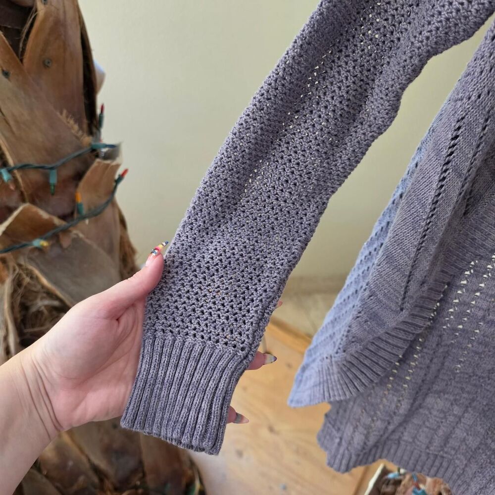 Vintage Roxy Women's Knit Purple Cardigan - Picture 5 of 8